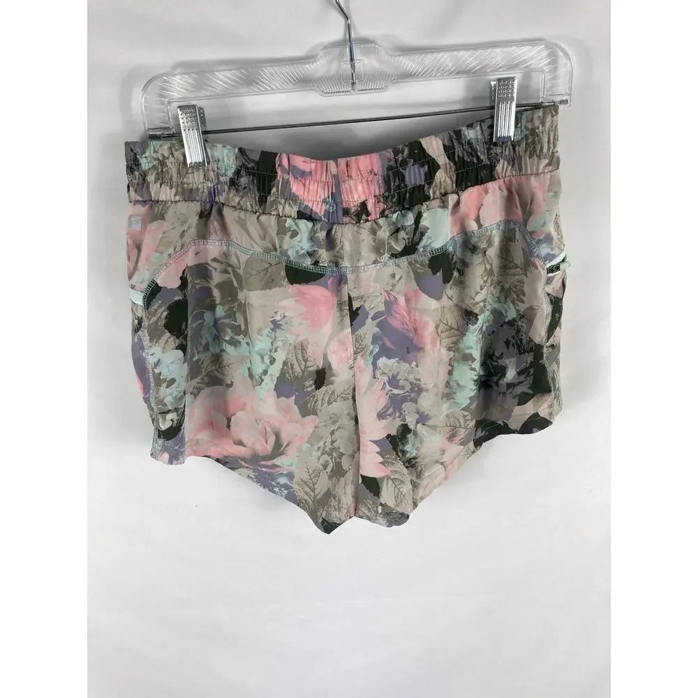Fabletics Maggie Lined Shorts in Secret Garden Print Size Medium